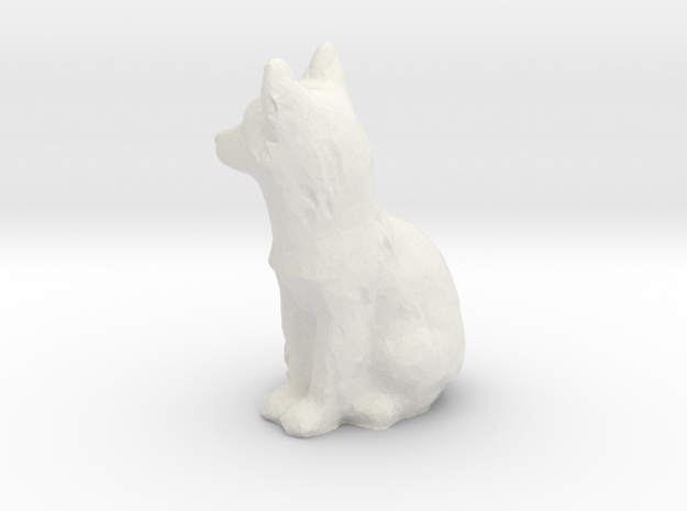 O Scale fox in White Natural Versatile Plastic