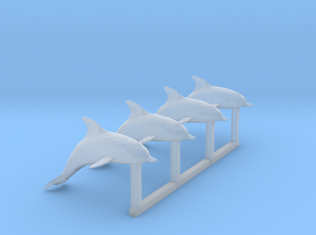 O Scale Dolphins in Tan Fine Detail Plastic