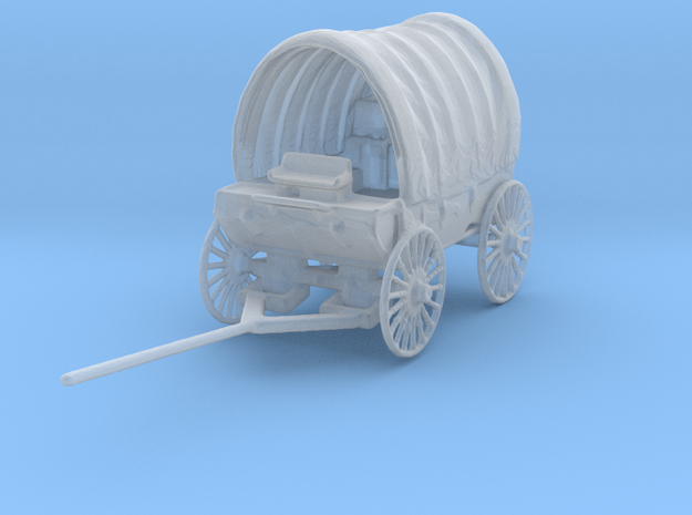 HO Scale Covered Wagon in Tan Fine Detail Plastic