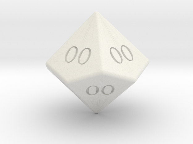 All Ones Solid D10 (tens) in White Natural Versatile Plastic