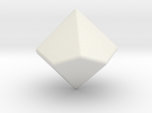 Blank D10 in White Natural Versatile Plastic
