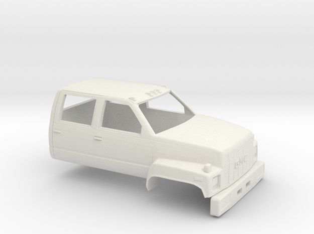 1/64 1990-94 GMC Topkick Crew Cab Shell in White Natural Versatile Plastic