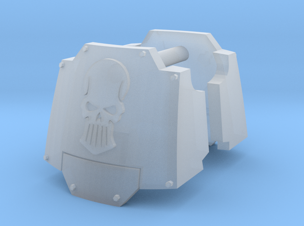 Silver Skulls MkX Dreadnought shoulder pads #2 in Smooth Fine Detail Plastic