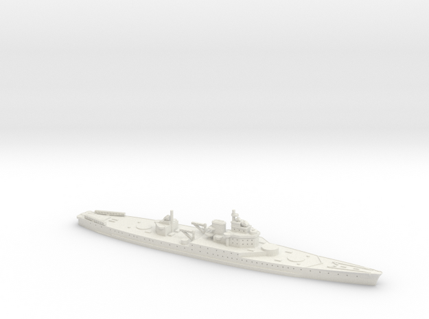 USS Minnesota 1/700 (no turret) in White Natural Versatile Plastic