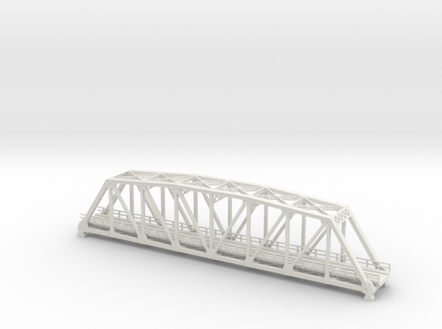 Afton Canyon Truss Bridge Z scale in White Natural Versatile Plastic