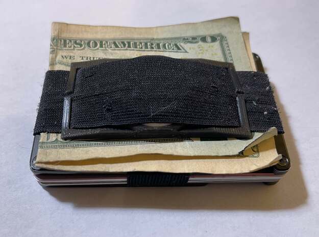 AirTag Holder for Ridge Wallet Cash Strap in Black Natural Versatile Plastic