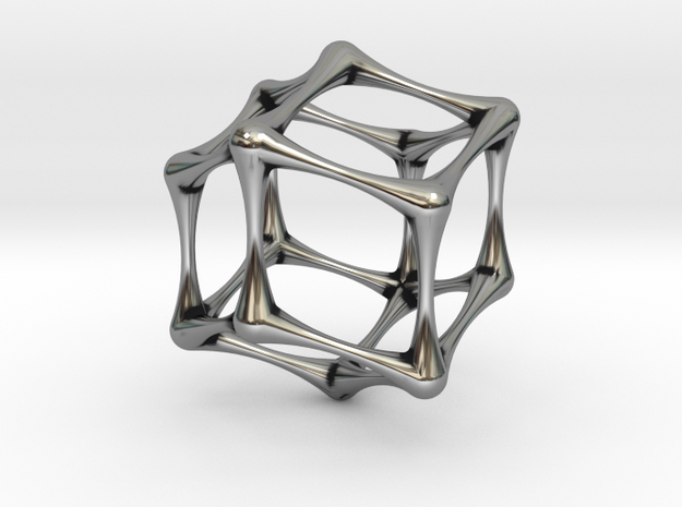 RHOMBIC DODECAHEDRON in Antique Silver