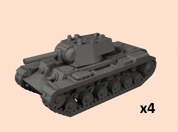 1/160 KV-1 tanks in White Processed Versatile Plastic