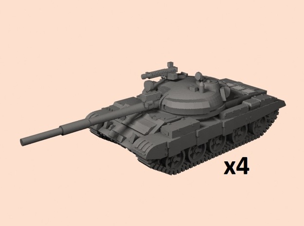 1/160 T-62M tank in White Processed Versatile Plastic