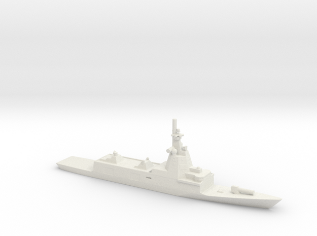 1/3000 Scale Spanish Navy F-110-class frigate in White Natural Versatile Plastic