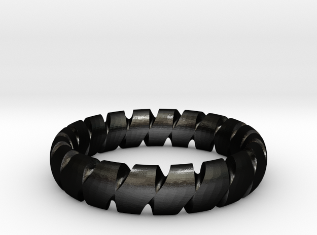 Black Water Cat ring | New 2023 in Matte Black Steel: 7 / 54