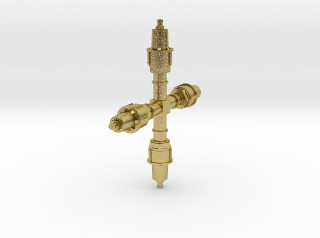 Consolidated 2 1/2" Safety Pop Valves (4) in Natural Brass: 1:20