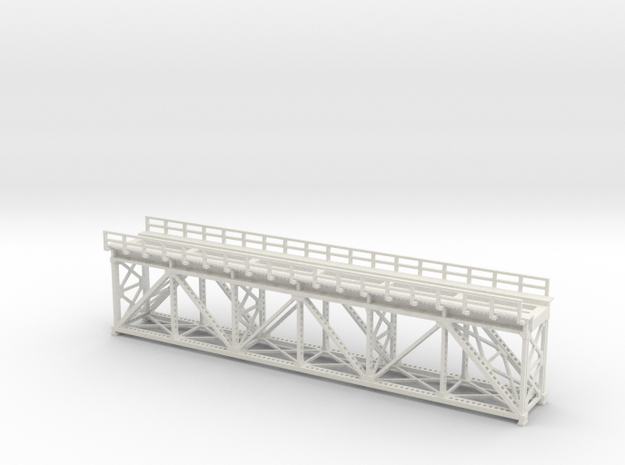 Deschutes River Truss Bridge Z scale in White Natural Versatile Plastic
