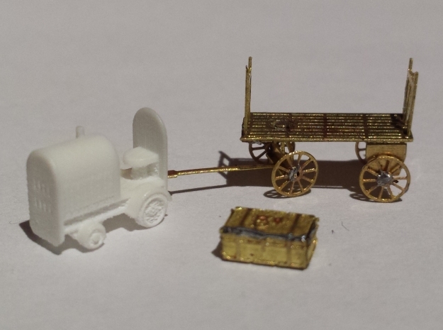 Baggage Cart Tractor N Scale in Smoothest Fine Detail Plastic