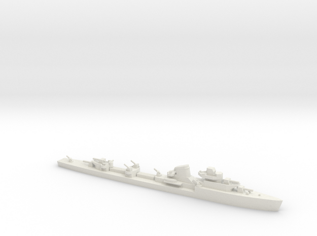 Soviet Project 7 Gnevny class destroyer 1:300 WW2 in White Natural Versatile Plastic