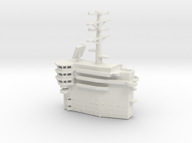 1/600 Scale USS Nimitz Island in White Natural Versatile Plastic