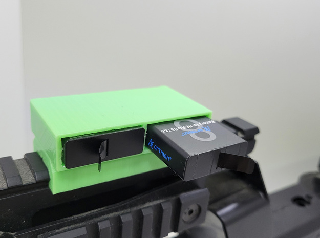 Picatinny Battery Holder For GoPro Hero 6/7/8 in Black Premium Versatile Plastic