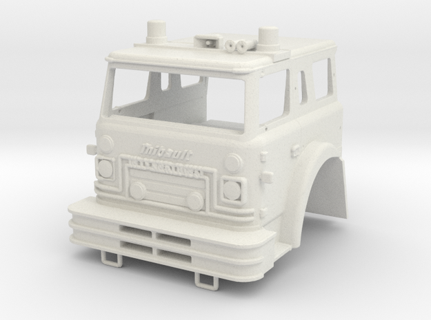 International Thibault fire truck cab 1/64 scale in White Natural Versatile Plastic