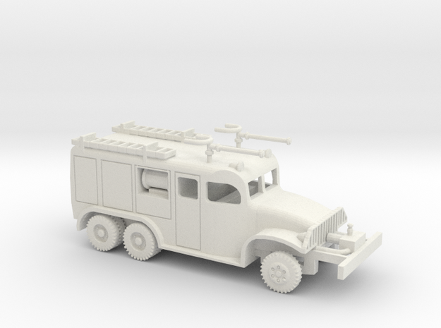 1/100 Scale USAAF AM Barton Fire Truck in White Natural Versatile Plastic