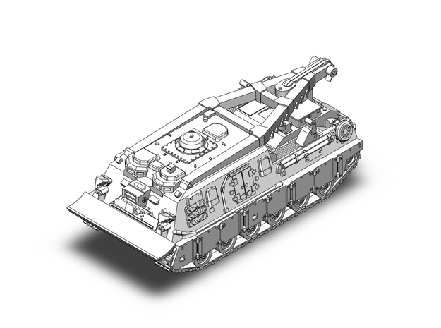 M88 Hercules tank wrecker in Tan Fine Detail Plastic: 1:400
