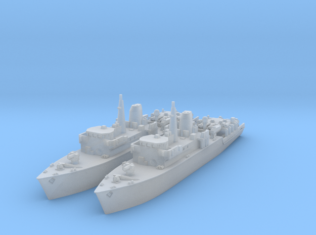 Royal Navy Hunt-class mine countermeasures vessel in Tan Fine Detail Plastic: 1:600