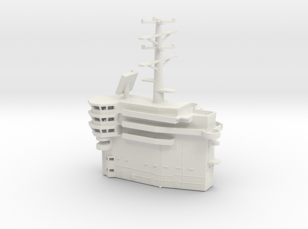1/500 Scale USS Nimitz Island in White Natural Versatile Plastic