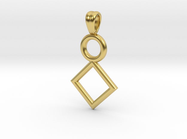 Symbolic 01 [pendant] in Polished Brass