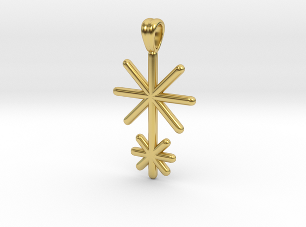 Symbolic 02 [pendant] in Polished Brass