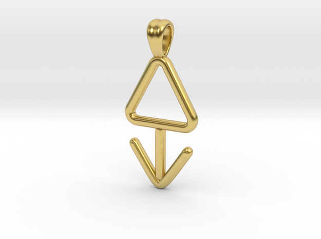 Symbolic 03 [pendant] in Polished Brass