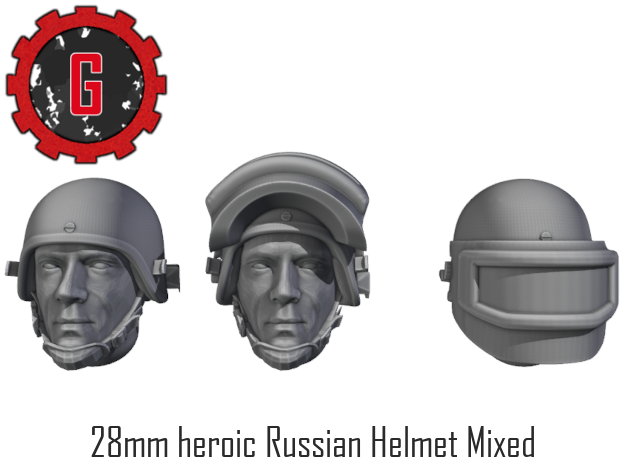 28mm Heroic Russian helmet Mixture in Tan Fine Detail Plastic: Small