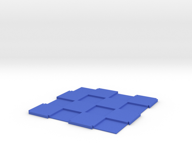 Expandable Chess Board 4x4 with 1" Squares in Blue Processed Versatile Plastic