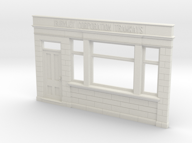 02-01 Burnley Corporation Tramways Office Facade in White Natural Versatile Plastic