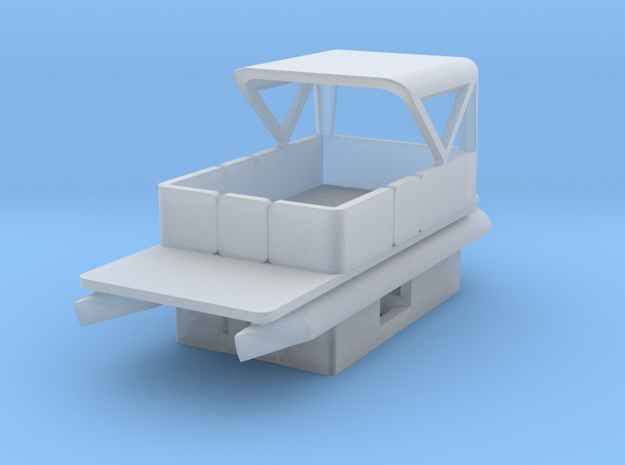 Pontoon Boat N 1:160 Flat Bottom in Tan Fine Detail Plastic