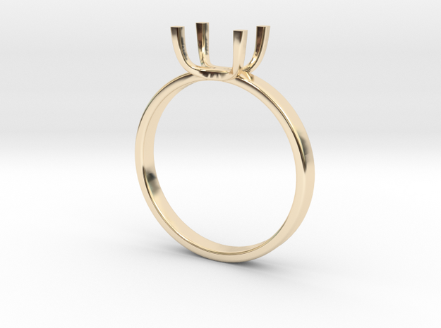 Ring for Diamond All Sizes in 14K Yellow Gold: 4.5 / 47.75