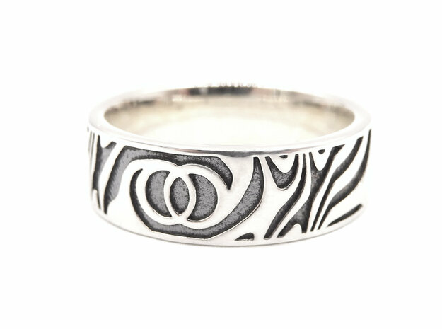 Twin Soul Ring - 19.5mm - 10mm in Antique Silver: 9.5 / 60.25