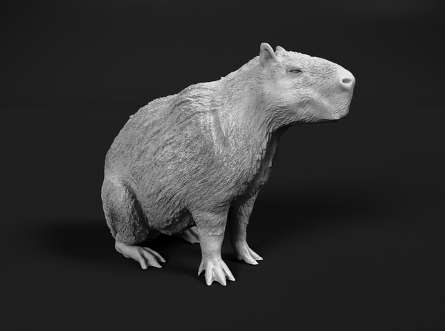 Capybara 1:45 Sitting Female in Tan Fine Detail Plastic