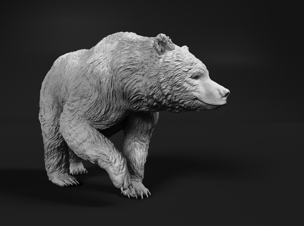 Grizzly Bear 1:12 Walking Female in White Natural Versatile Plastic