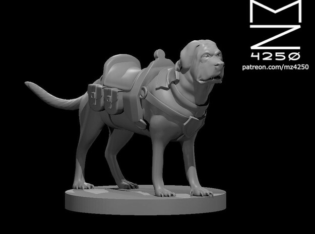 Mastiff mount in Tan Fine Detail Plastic