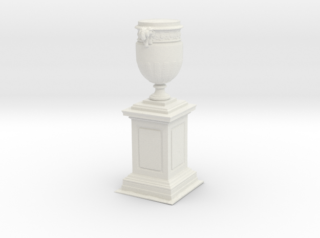 Stone vase in White Natural Versatile Plastic