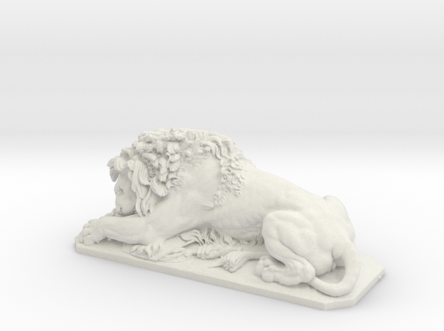 Lion of Aspern in White Natural Versatile Plastic