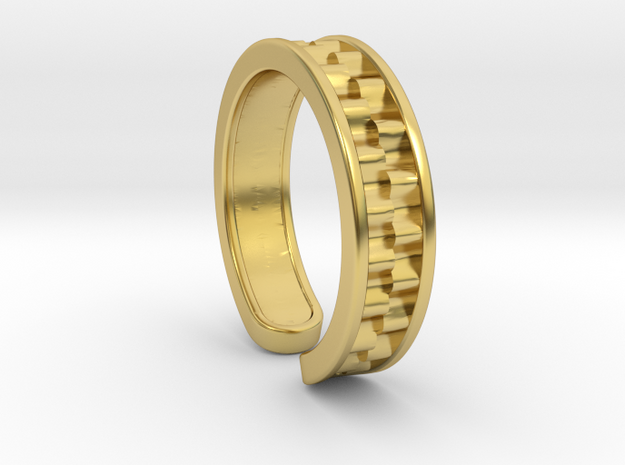 Waves [Ring] in Polished Brass