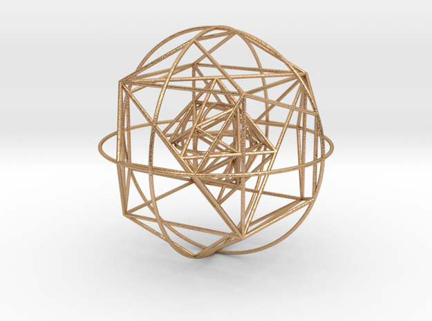 Nested Platonic Solids in Natural Bronze