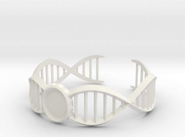 DNA Bracelet -v2 Large (10cm) in White Natural Versatile Plastic