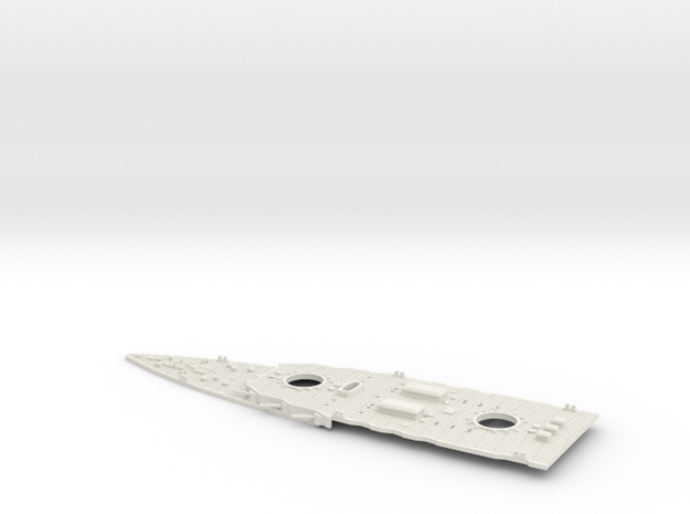 1/600 A-H Battle Cruiser Design Ib Stern Deck in White Natural Versatile Plastic
