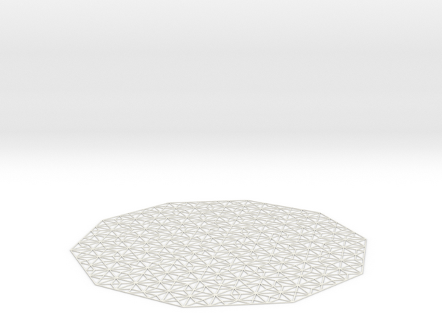 Pentagonal Tiling (large) - Decagon shape in White Natural Versatile Plastic