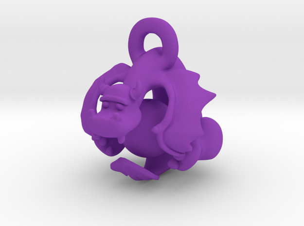 Ryu, Dragon Talisman in Purple Processed Versatile Plastic