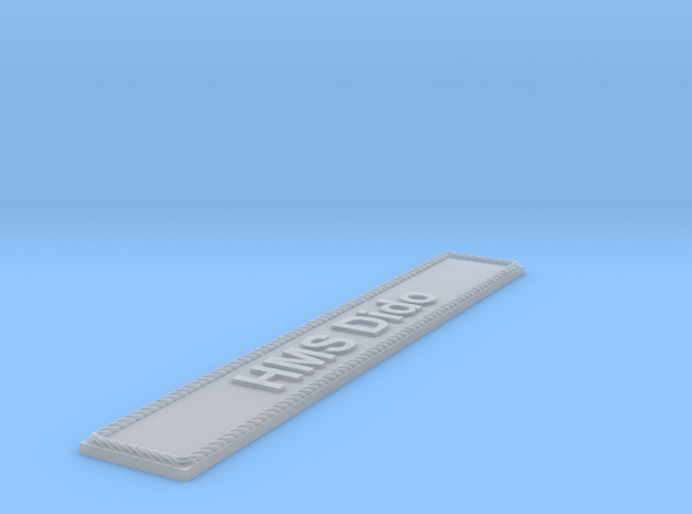 Nameplate HMS Dido in Smoothest Fine Detail Plastic