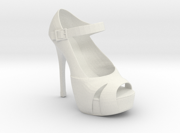 Right Ally High Heel in White Natural Versatile Plastic