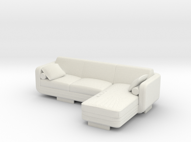 sofa 4 1 48 (mirrored) in White Natural Versatile Plastic: 1:48 - O