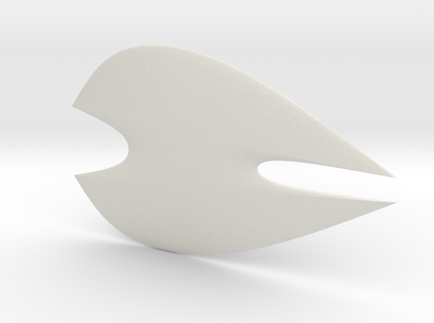 Sci-Fi Shield  in White Natural Versatile Plastic